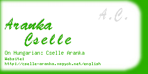 aranka cselle business card